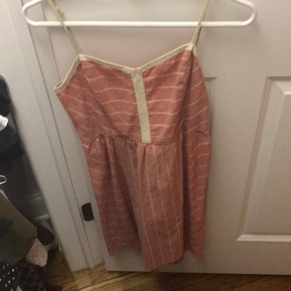 Pink with white strips dress
